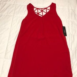 🆕A. Byer | Sleeveless Red Geometric Cutout Dress